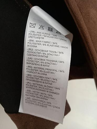 kozn: Braon ženska jakna/kaput od veštačkog antilopa (suede look) – Loose — 6