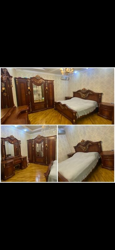 раскладушка кровать: 2 односпальные кровати, Трюмо, 2 тумбы, Шкаф, Малайзия, Б/у