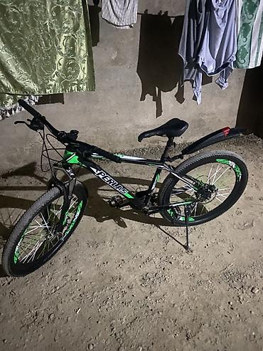 irşad electronics velosiped: Perlas dağ velosipedi - Rəng: qara-yaşıl dizayn, reflektor detallar - — 1