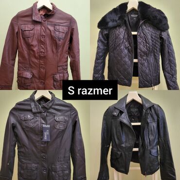кожаные куртки: Женская куртка S (EU 36), M (EU 38), L (EU 40), цвет - Черный