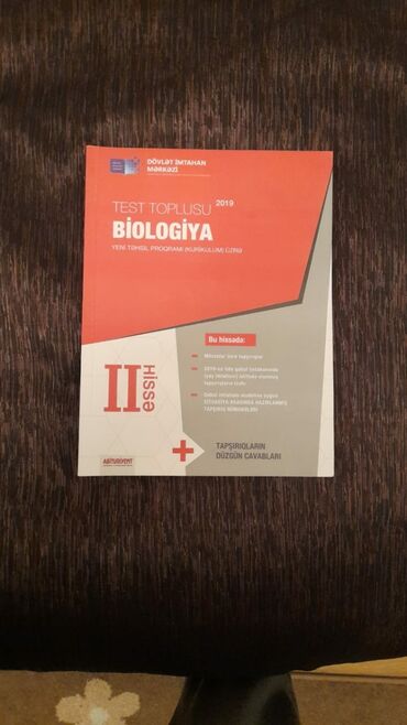 11 sinif biologiya kitabi: Biologiya dim 2-ci hissə təzə
4azn|pulsuz çatdırılma