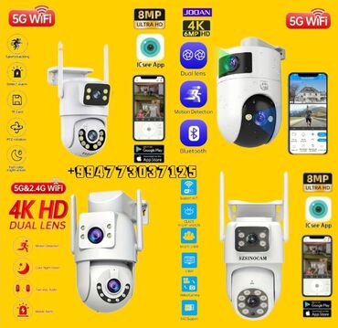 Videomüşahidə: Wifi Kameralar 8MP Ultra HD İki Linzalı WiFi Təhlükəsizlik Kamerası -