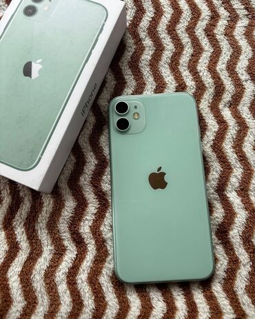 Apple iPhone: IPhone 11, 128 GB, Yaşıl, Zəmanət, Simsiz şarj, Face ID