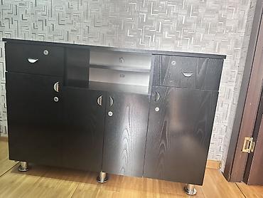Шкафы: Qara rəngli çoxfunksiyalı bufet/komod - Material: taxta əsaslı lövhə — 1