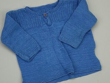 krótki szary sweterek: Sweter, 0-3 m, stan - Dobry