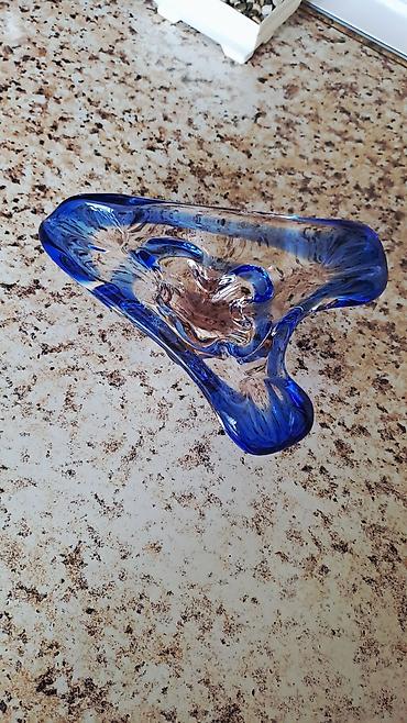 xrustal vazalar: Qedimi “meduza” üslublu büllur qab - Material: ağır büllur/şüşə - — 2