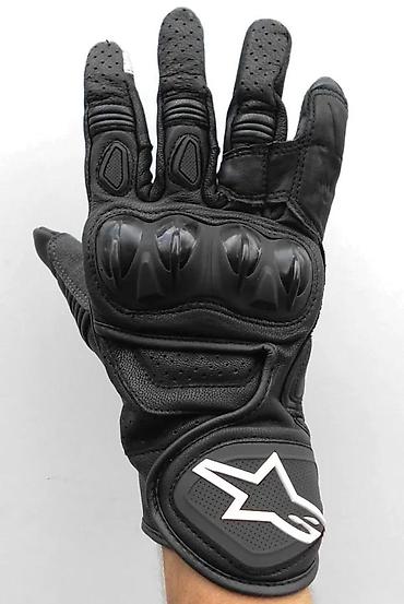 Oprema za bicikliste: Kratke kožne moto rukavice sa zaštitom - Materijal: prirodna koža sa — 3