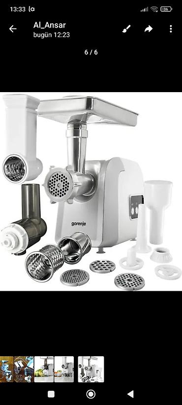 kolbasa üçün bağırsaq: Gorenje elektrik ətçəkən və çoxfunksiyalı mətbəx kombini Məhsulun — 4