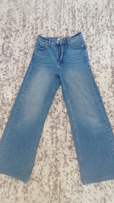 джинсы темно синие плотная джинса: Түз