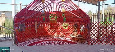 Аренда юрт: Аренда юрты, Каркас Деревянный, 85 баш, С полом, Стол, Стулья — 8