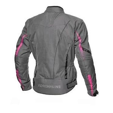 singl ploce: Ženska moto jakna Adrenaline – siva sa pink detaljima - Materijal — 4