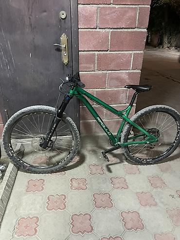 скарасные велики: Горный хардтейл R.POLLO (логотип на раме), зелёная алюминиевая рама — 2