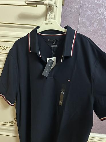 Мужская одежда: Мужское поло, Tommy Hilfiger, 2XL, цвет - Синий — 2