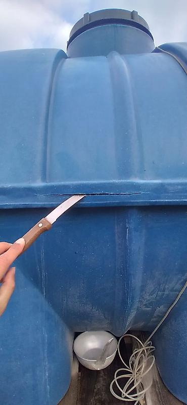 plastik bocka: Plastik su çəni – üfüqi tip - Material: qalın divarlı polietilen — 5