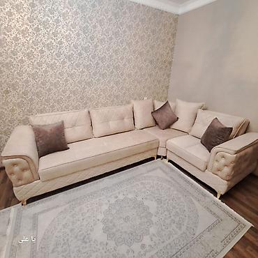 Divanlar: Künc divan, İşlənmiş, Açılan, Bazalı, Vеlur parça, Çatdırılma yoxdur — 1
