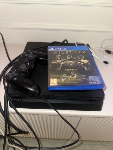 купить плейстейшен 4 в бишкеке: PS4 Slim 500GB с игрой FC25
один джойстик 
диск на фото продан