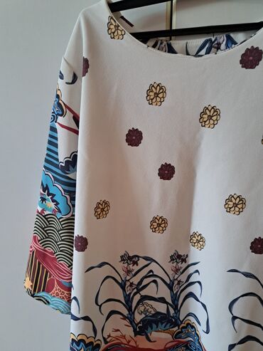 Haljine: One size, bоја - Bež, Oversize, Dugih rukava — 3
