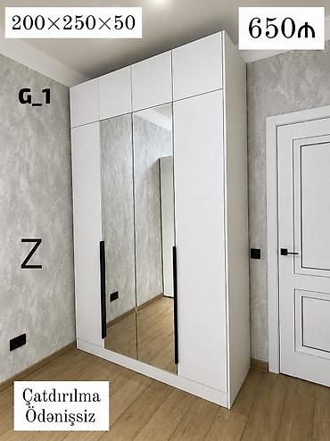 2 ci el dolab: Yeni, 2 qapılı, Güzgülü, Ağ, Açılan, Düz dolab — 1