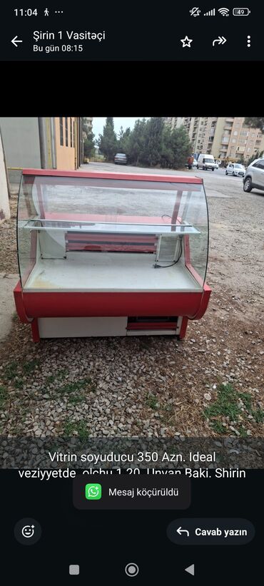 Sifarişlə çarpayılar: Vitrin soyuducu 350 Azn. Ideal veziyyetde. olchu 1.20. Unvan Baki