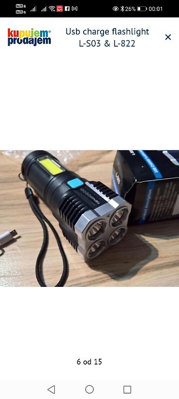cajnik: Višenamenska USB punjiva baterijska lampa sa modelima L-S03 i L-822 — 4