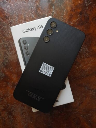 galaxy a14 qiymeti: Samsung Galaxy A14, 64 ГБ, цвет - Черный, Отпечаток пальца, Face ID