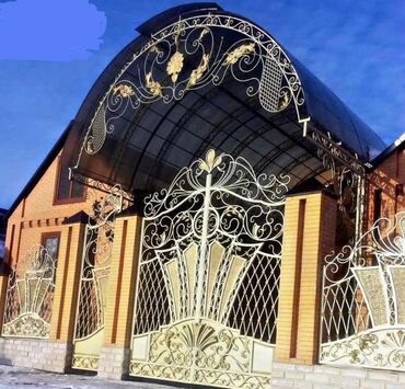 Həyət darvazaları: Metal EN MMC olaraq istədiyiniz forma və ölçüde demir işlerinin — 12