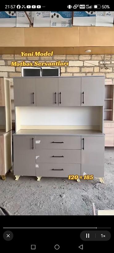 Yeni model mətbəx servantları Ölçü: 120 × 185 sm (şəkillərdə