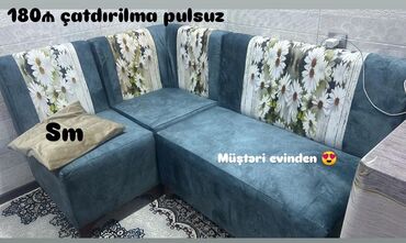 Masa və oturacaq dəstləri: Künc divan, Yeni, Açılmayan, Bazasız, Parça, Şəhərdaxili pulsuz çatdırılma