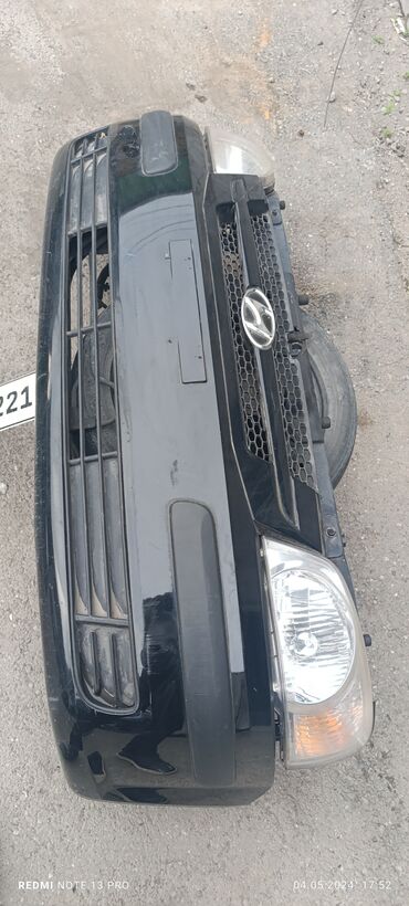 Двигатели, моторы и ГБЦ: Бампер Hyundai 2005 г., Б/у, цвет - Черный, Оригинал