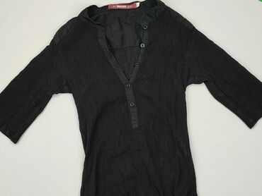 czarne bluzki z koronką plus size: Bluzka Damska, S, stan - Dobry