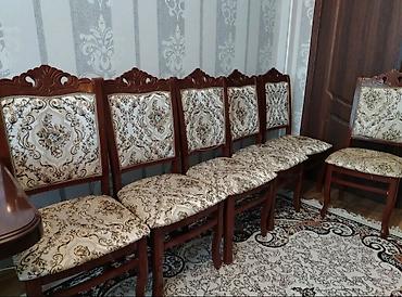 Masa və oturacaq dəstləri: Qonaq otağı üçün, İşlənmiş, Açılan, Oval masa, 6 stul — 8