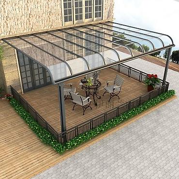 Навесы: Навес, Арочный, Металл, Поликарбонат, Установка — 2