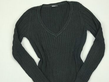 czarne t shirty z dekoltem v: Sweter, Okay, S, stan - Dobry
