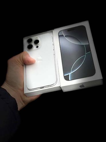 Apple iPhone: IPhone 16 Pro, Б/у, 256 ГБ, White Titanium, Кабель, Коробка, 96 % — 2