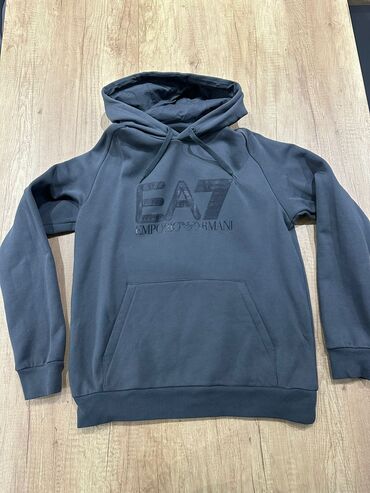 bogner duksevi: Sweatshirt, M (EU 50), Emporio Armani, color - Grey, With a hood