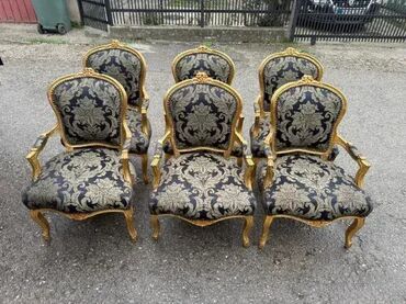 Stilske fotelje: Stilske fotelje Louis XV u pozlati Stilske fotelje u stilu Louis XV U — 4