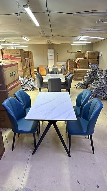 Кухонные столы и стулья: Кухонный стол и стул, цвет - Синий — 1