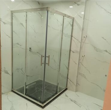 Duş kabinaları, arakəsmələr: Yeni Üstü açıq kabina, Künc üçün, Pulsuz çatdırılma — 11