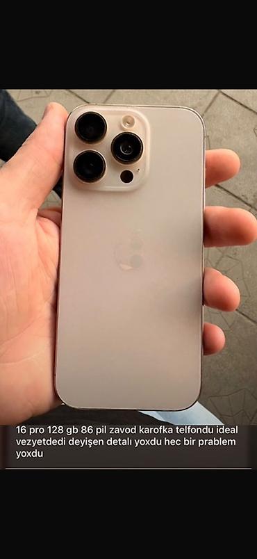 12 mini ekran: IPhone 16 Pro, 128 GB, Desert Titanium, Face ID — 1