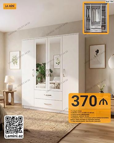 mini skaf: La Mini 4 qapılı şkaf - Ölçülər: D 47 × H 200 × E 160 sm - Rəng — 1