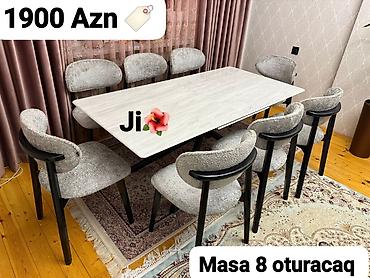 taxt doweyi: Qonaq otağı üçün, Yeni, Dördbucaq masa, 8 stul — 1