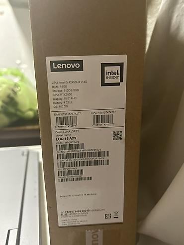 Lenovo: Lenovo LOQ 15IAX9 Prosessor: Intel Core i5-12450HX, 2.4 GHz Operativ — 3