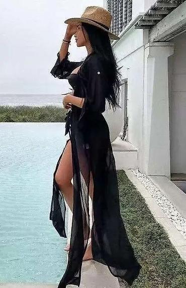 ceger torbe: Plažni kimono/kaftan – dugačak, lagan i lepršav prekrivač preko — 3