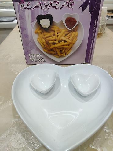 bayram: İlayda “Chips Bowl” – ürək formalı servis dəsti - 3 hissəli — 1
