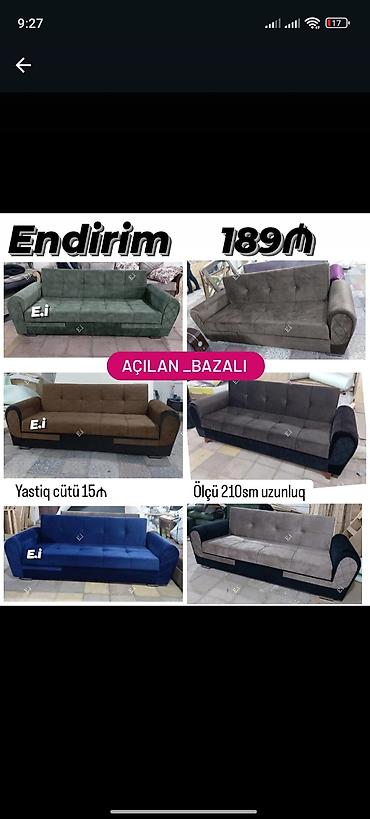 nur mobilya divan: Divan-kravat, Yeni, Açılan, Bazalı, Parça, Ödənişli çatdırılma — 1