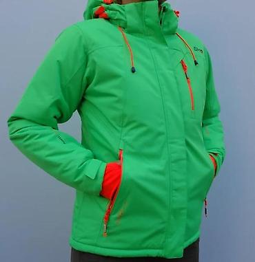 nepromocive: Zimska/ski jakna – neon zelena sa narandžastim detaljima - Dizajn — 7