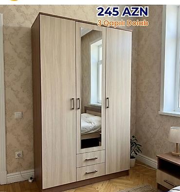 Paltar dolabları, qarderoblar: Ağ rəngdə çox bölməli geyim dolabları 1) Model 1 - Ölçü: 200 × 160 × — 12