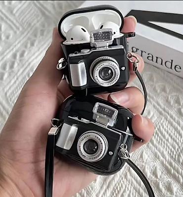 Фото и видеокамеры: Məhsul: Retro fotoaparat dizaynlı AirPods qoruyucu qabı - Uyğunluq — 1