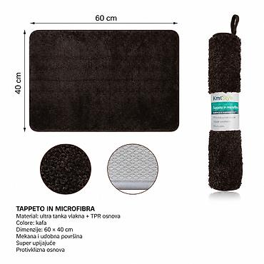 KMT Podna prostirka od mikrovlakana braon 3280126 - Brend: Kmt Style
