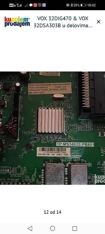 Aksesoari za TV i video: VOX 32DIG470 i VOX 32DSA303B – delovi za TV Dostupni moduli i — 13